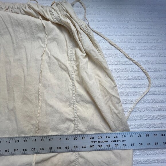 Vintage Blue Fish Women's Size 1 Cream Elastic Waist Maxi Skirt 100% Cotton - Picture 7 of 9